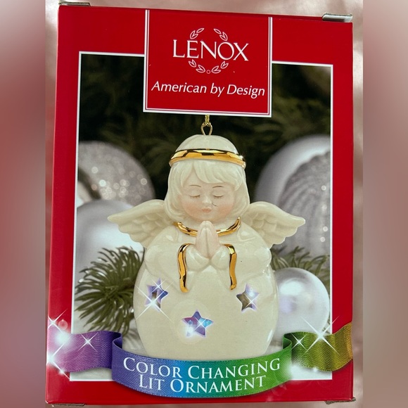 Lenox Other - Lenox Ivory and Gold Praying Angel Ornament